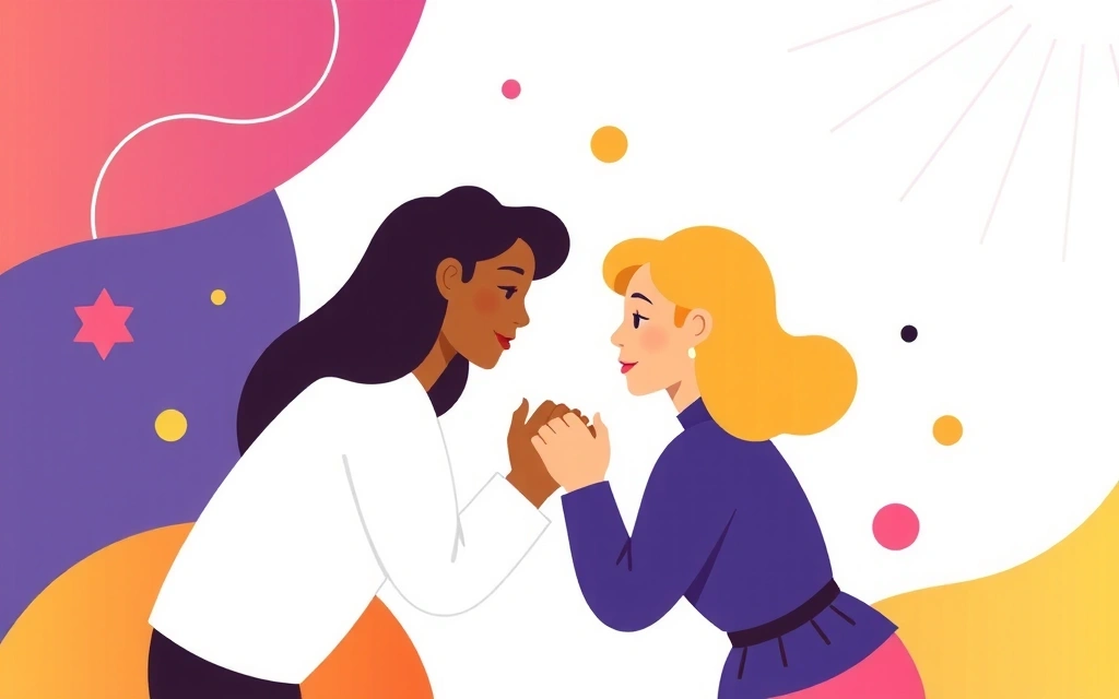 Abstract illustration of collaboration and trust, with interconnected elements and a sense of partnership.