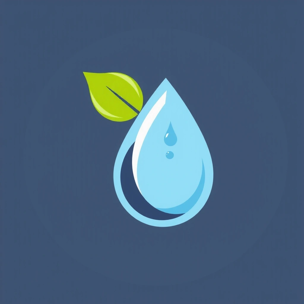 Εικονίδιο σταγόνας νερού με φύλλο, συμβολίζοντας την αποτοξίνωση